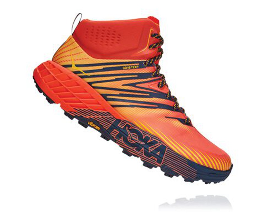 Hoka One One Spor Ayakkabı Erkek Kırmızı - Speedgoat Mid Gore-Tex 2 - UV2579164